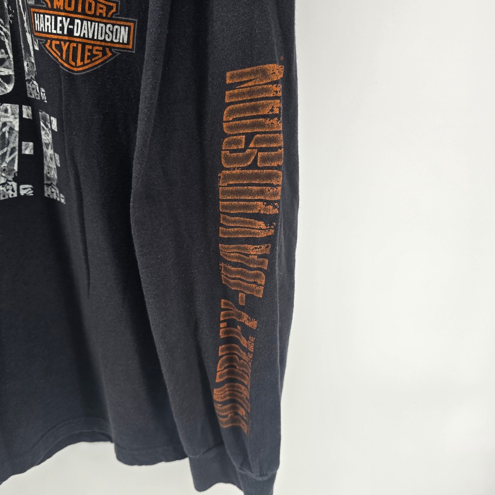 Harley‎ Davidson Ride Hard Ride Free Long Sleeve Shirt New River Gorge WV Black - Picture 2 of 5
